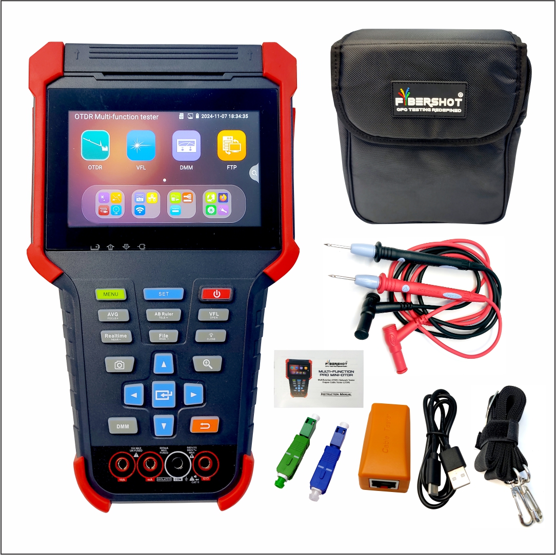 FIBERSHOT PRO MINI OTDR All-in-One Fiber Optic Tester, FTTH, LAN & Network Diagnostic Tool 